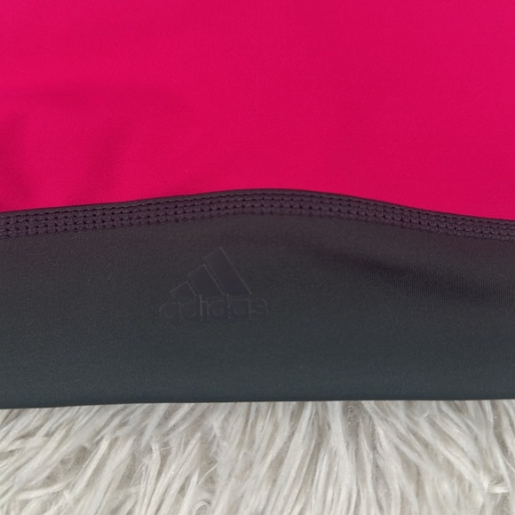 Adidas Pink & Grey Crossback Sports Bra - Picture 3 of 5